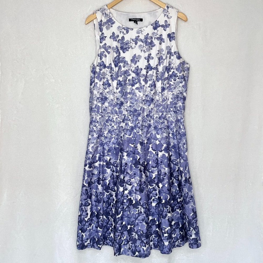 Chadwicks Sleeveless Watercolor Floral Dress